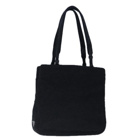 PRADA Hand Bag Wool Black Auth 102662 - Picture 1 of 16